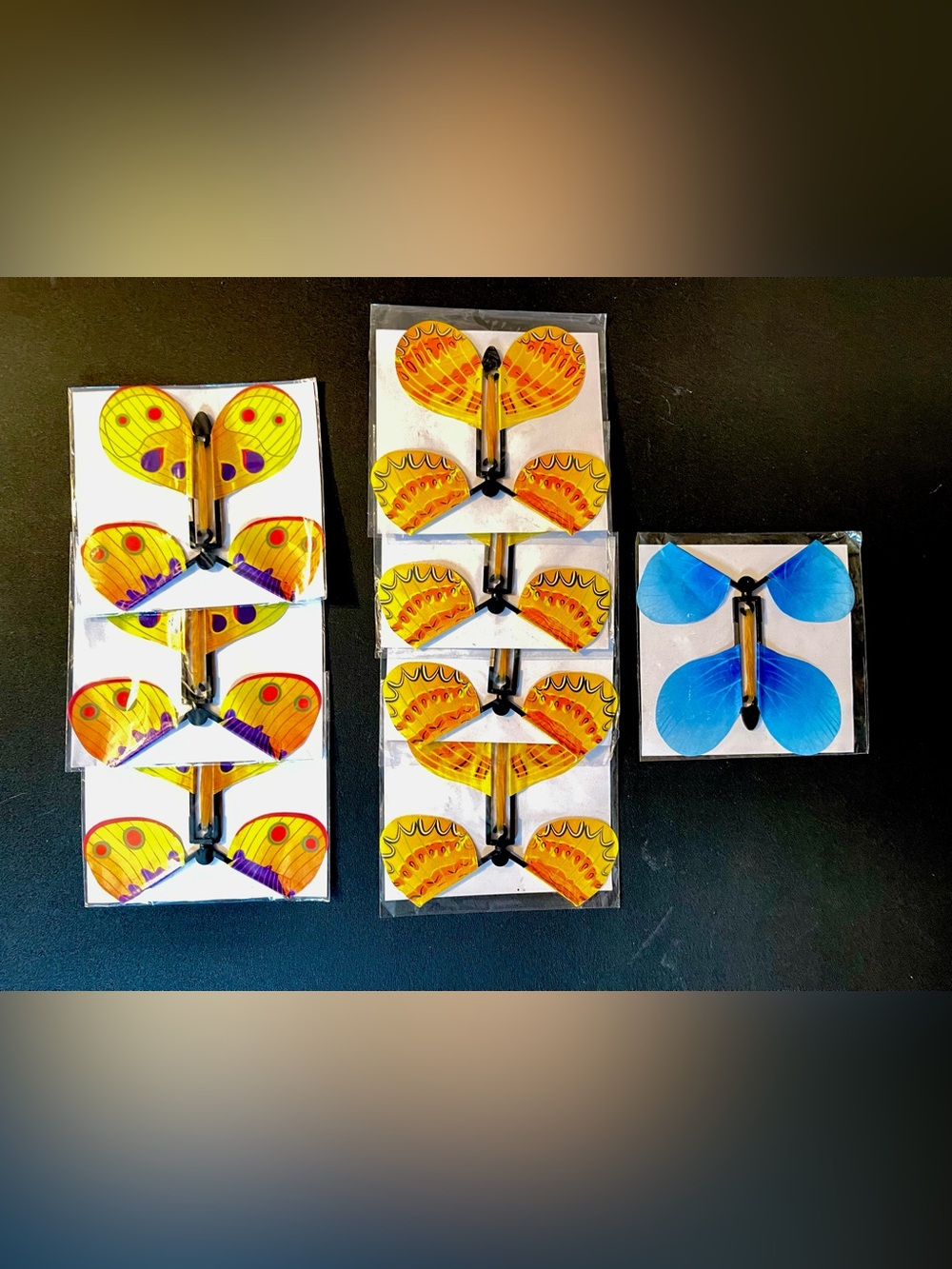 Set of 9 Windup Butterflies - brand new, great for parties/cards
